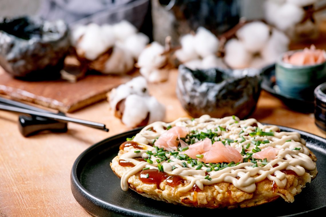 Japanese fast food okonomiyaki
